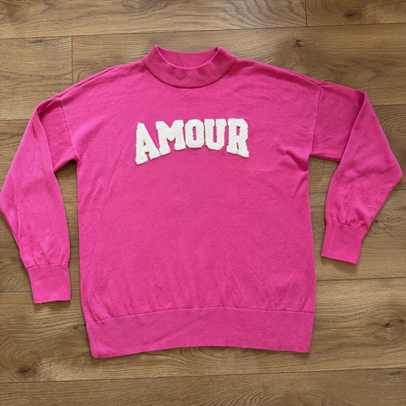 Belle by Kim Gravel Sweaters - Belle by Kim Gravel Amour Pink Sweater Size 8 Valentine Love Knit